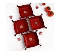 Hcusvcop Fruteros de encimera, Plato de frutas, 4 piezas, plato de cuero rojo for inauguración de casa, vajilla móvil, decoración, mobiliario