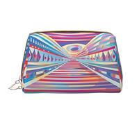 HCVXBSA Bolsa de maquillaje para mujer, neceser, cepillo para el cuidado de la piel, organizador de viaje, bolso grande para maquillaje, accesorios, psicodelia cósmica, Blanco, Talla única