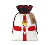 HCVXBSA Bolsas de regalo de Navidad, bolsas de regalo festivas de la bandera de Irlanda del Norte, bolsas de Navidad a granel para regalos, perfectas para Navidad y fiestas