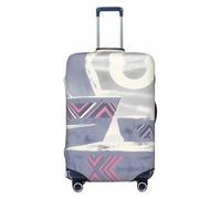 HCVXBSA Funda elástica lavable para maleta, funda protectora de equipaje de ruinas antiguas de neón para maleta de 18 a 32 pulgadas, accesorios de viaje, Negro -, S