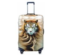 HCVXBSA Funda protectora elástica lavable para maleta, cubierta de equipaje de retrato surrealista para maleta de 45.7 a 81.3 cm, accesorios de viaje, Negro -, M