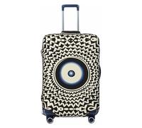 HCVXBSA Funda protectora elástica lavable para maleta, diseño de ojo gigante misterioso, funda de equipaje para maleta de 18 a 32 pulgadas, accesorios de viaje, Negro -, XL