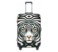 HCVXBSA Funda protectora elástica lavable para maleta, diseño de tigre sagrado para maleta de 18 a 32 pulgadas, accesorios de viaje, Negro -, S