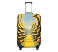HCVXBSA Funda protectora elástica lavable para maleta, el camino que conduce al cielo para maleta, accesorios de viaje de 18 a 32 pulgadas, Negro -, M