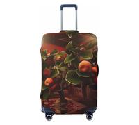 HCVXBSA Funda protectora elástica lavable para maleta, en el castillo, hay manzanos para maletas de 18 a 32 pulgadas, accesorios de viaje, Negro -, XL