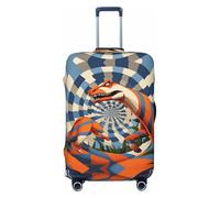 HCVXBSA Funda protectora elástica lavable para maleta, funda de equipaje de dinosaurio para maleta de 18 a 32 pulgadas, accesorios de viaje, Negro -, XL