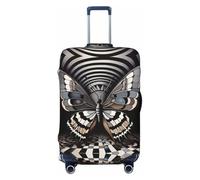 HCVXBSA Funda protectora elástica lavable para maleta, funda de equipaje de realismo de fantasía para maleta de 18 a 32 pulgadas, accesorios de viaje, Negro -, S