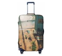 HCVXBSA Funda protectora elástica lavable para maleta, funda para equipaje con perspectiva de hormigas para maleta de 45,7 a 81,3 cm, accesorios de viaje, Negro -, S