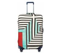 HCVXBSA Funda protectora elástica lavable para maleta, ilustración de transformación de arte geométrico, funda de equipaje para maleta de 18 a 32 pulgadas, accesorios de viaje, Negro -, XL