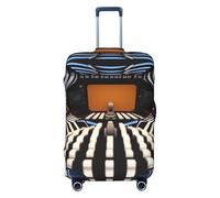 HCVXBSA Funda protectora elástica lavable para maleta, interior de la nave espacial, funda para maleta, accesorios de viaje de 18 a 32 pulgadas, Negro -, S