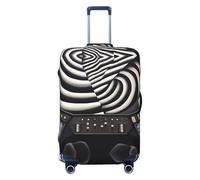 HCVXBSA Funda protectora elástica lavable para maleta, primer plano del panel de control de la nave, funda de equipaje para maleta de 18 a 32 pulgadas, accesorios de viaje, Negro -, M