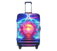 HCVXBSA Funda protectora elástica lavable para maleta, The Gate of Futurism, funda para maleta, accesorios de viaje de 18 a 32 pulgadas, Negro -, XL