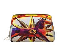HCVXBSA Neceser de maquillaje para mujer, cepillo para el cuidado de la piel, organizador de viaje, bolso grande de maquillaje, accesorios, diseño de caballo de guerra, Blanco, Talla única