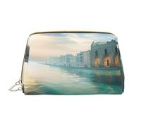 HCVXBSA Neceser de maquillaje para mujer, cepillo para el cuidado de la piel, organizador de viaje, bolso grande para maquillaje, accesorios, ciudad acuática de Venecia, Blanco, Talla única