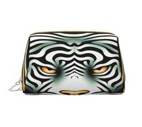 HCVXBSA Neceser de maquillaje para mujer, cepillo para el cuidado de la piel, organizador de viaje, bolso grande de maquillaje, accesorios, tigre sagrado, Blanco, Talla única