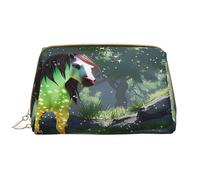 HCVXBSA Neceser de maquillaje para mujer, cepillo para el cuidado de la piel, organizador de viaje, bolso grande para maquillaje, accesorios, el caballo en cuentos de hadas, Blanco, Talla única