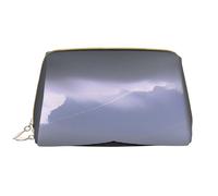 HCVXBSA Neceser de maquillaje para mujer, cepillo para el cuidado de la piel, organizador de viaje, bolso grande de maquillaje, accesorios, relámpago dimensional cruzado, Blanco, Talla única