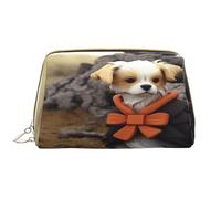 HCVXBSA Neceser de maquillaje para mujer, cepillo para el cuidado de la piel, organizador de viaje, bolso grande para maquillaje, accesorios, fantástico perro lindo, Blanco, Talla única