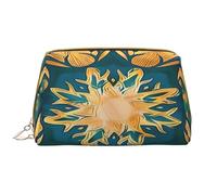 HCVXBSA Neceser de maquillaje para mujer, cepillo para el cuidado de la piel, organizador de viaje, bolso grande de maquillaje, accesorios, patrones de estilo Art Nouveau, Blanco, Talla única