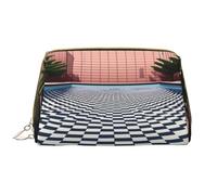 HCVXBSA Neceser de maquillaje para mujer, cepillo para el cuidado de la piel, organizador de viaje, bolso grande para maquillaje, accesorios, piscina rectangular, Blanco, Talla única