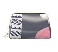 HCVXBSA Neceser de maquillaje para mujer, cepillo para el cuidado de la piel, organizador de viaje, bolso grande de maquillaje, accesorios, una enorme luna llena rosa, Blanco, Talla única