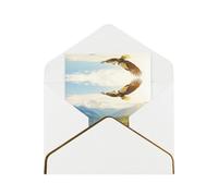 HCVXBSA Tarjetas en blanco con sobres, diseño de águila volando para todas las ocasiones, nota brillante de primera calidad para cumpleaños, Navidad, boda, 4 x 6 pulgadas