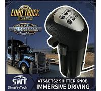 HCXLELD SimWayTech - Pomo de palanca de cambios USB para ATS y ETS2 PC para Logitech G25 G27 G29 G920 G923 Thrustmaster TH8A Fanatec SQ PXN A7 otros cambiadores de bricolaje