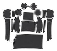 HCXYSZLB Coche Alfombrillas Antideslizantes para Nissan Qashqai J11 2014-2018,Goma Consola Central Soporte para Bebidas Alfombrilla de Almacenamiento Accesorios Interior Coche,A-White