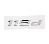 HCZION ABS Apto For BMW 1 Serie E81 E82 E87 116d 118d 120d 125d 128d 130d 135d Logotipo De La Letra Emblema del Maletero Trasero del Coche Insignias Adhesivas Cartas de Emblema (Color : 116d-Chrome S
