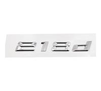 HCZION ABS Apto for BMW 2 Series F22 F23 218d 220d 225d 228d 230d 235d 240d 245d Letras Emblema del Maletero Trasero del Coche Insignias Adhesivas Cartas de Emblema (Color : 218d-Chrome Silver)