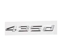 HCZION ABS Apto For BMW 4 Series F32 F33 F36 420d 425d 428d 430d 435d 440d 450d Logotipo De La Letra Emblema del Maletero Trasero del Coche Insignias Adhesivas Cartas de Emblema (Color : 435d-Chrome