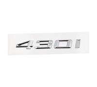 HCZION ABS Apto for BMW 4 Series F32 F33 F36 450i 440i 435i 430i 428i 425i 420i Logotipo de la Letra Emblema del Maletero Trasero del Coche Insignias Adhesivas Cartas de Emblema (Color : 430i-Chrome