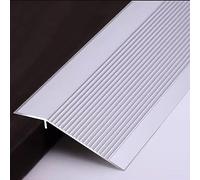 HCZION Barra de umbral de Aluminio, Tira de transición de Piso, rampa de umbral de 90 cm, Perfil de transición para Pisos, Tira de unión de Piso (Color : Silver)