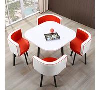 HCZION Mesas y sillas de recepción de negociación, Mesa de Comedor de Cocina Simple, Mesa de Comedor de Negocios, Dormitorio en casa, balcón, Biblioteca, salón, cafetería, Mesa de Ocio, 4 sillas d