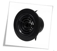 HCZION Salida De Aire Ajustable para Techo De Pared, Rejilla De Ventilación Redonda Negra, Cubierta De Ventilación Ajustable ABS De 75mm-200mm para Extractor De Aire (Size : 75mm/3in)