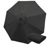 HCZION Toldo De Repuesto Sombrilla De Repuesto Sombrilla De Mercado Sombrilla De Repuesto Toldo Para Sombrilla De Exterior Toldo Superior De Repuesto 6 Varillas/8 Varillas(Color:Black,Size:8 ribs/300c