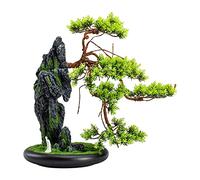 HCZKIUJY Albero Bonsai artificiale, Bonsai artificiale da 40 cm, piante Verdi artificiali in Vaso, ornamenti Zen, decorazione per casa, ufficio, soggiorno, pianta Finta