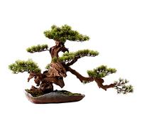HCZKIUJY Albero Bonsai artificiale, Pino artificiale di benvenuto, piante Verdi, Bonsai in Vaso, giardino Zen per la casa, decorazione per il soggiorno, piante finte, Bonsai per Hotel,