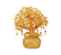 HCZKIUJY Albero di Cristallo portafortuna e ricchezza, Albero dei Soldi in Cristallo, Bonsai Feng Shui, sacchetto Delle benedizioni, pianta in Vaso per Fortuna, denaro, buona Fortuna, (Yellow)