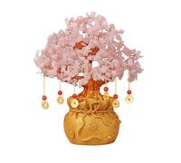 HCZKIUJY Albero di Cristallo portafortuna e ricchezza, Albero dei Soldi in Cristallo, Bonsai Feng Shui, sacchetto Delle benedizioni, pianta in Vaso per Fortuna, denaro, buona Fortuna, (Pink)