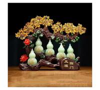 HCZKIUJY Albero di Cristallo portafortuna e ricchezza, Zucca di Cristallo Gialla, Albero Della Fortuna, Albero dei Soldi in Cristallo, decorazione in Stile Bonsai per Fortuna e ricchez(Blue-S)