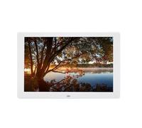 HCZKIUJY Álbum de Fotos electrónico IPS HD de 10,1 Pulgadas con resolución de 1280x800, Marco de Fotos Digital con reproducción en Bucle y Soporte para Archivos Multimedia, esenci(White)