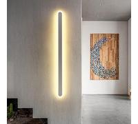 HCZKIUJY Aplique de Pared Europeo de 18 W con LED, Tira Larga, luminaria de Pared, Apliques de Pared Modernos de Hierro, lámpara de Pared Sencilla, luz de Cocina (Bianco)