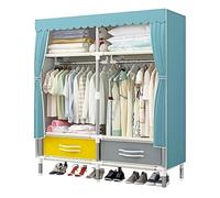 HCZKIUJY Armario combinado, armario portátil de tela, tubo de acero, organizador de ropa, organizador de almacenamiento de ropa