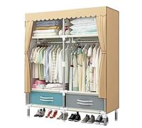 HCZKIUJY Armario combinado, armario portátil de tela, tubo de acero, organizador de ropa, organizador de almacenamiento de ropa