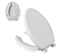 HCZKIUJY Asiento de Inodoro de Cierre Lento Que Nunca Se Aflojará, Función de Desmontaje Rápido, PP de Larga Duración, Asientos de Inodoro en Forma de V con Apertura Frontal, Fácil de Insta