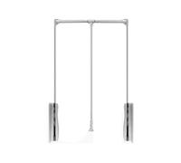 HCZKIUJY Asta per armadio a scomparsa, asta per armadio a scomparsa, asta per armadio regolabile con ritorno morbido, per appendere vestiti, portata 20 kg （Silver-700-930mm）