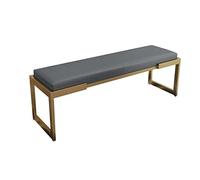 HCZKIUJY Banco para el final de la cama, silla de salón de hierro forjado, taburete para cambiar zapatos, taburete largo, taburete para cama