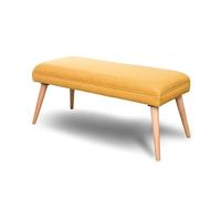 HCZKIUJY Banco para el final de la cama, taburete de lino de algodón suave para zapatos, reposapiés, puf, banco de cama, reposapiés para tumbona, sillón reclinable, sofá