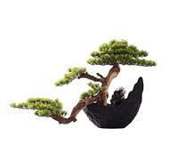 HCZKIUJY Bonsai artificiale, Albero Bonsai artificiale da Interno, Verde simulato, Legno Bonsai Decorativo, Bonsai con Vaso di Fiori in Resina per la decorazione di casa, ufficio e scr